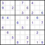 Судоку 9х9 #2808 очень трудный