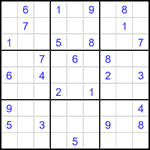 Судоку 9х9 #2812 очень трудный