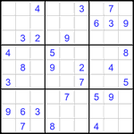 Судоку 9х9 #2813 очень трудный