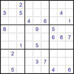 Судоку 9х9 #2821 трудный