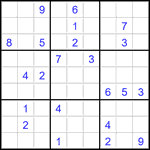 Судоку 9х9 #2824 трудный