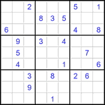 Судоку 9х9 #2825 трудный