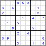 Судоку 9х9 #2826 трудный