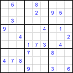 Судоку 9х9 #2829 трудный