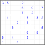 Судоку 9х9 #2830 трудный