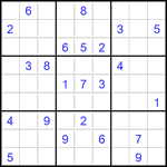 Судоку 9х9 #2834 трудный