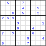 Судоку 9х9 #2835 трудный
