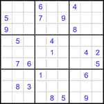 Судоку 9х9 #2837 трудный