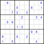 Судоку 9х9 #2839 трудный