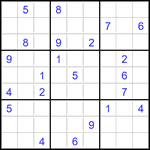 Судоку 9х9 #2843 трудный