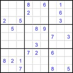 Судоку 9х9 #2844 трудный