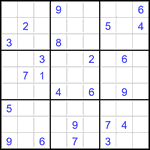 Судоку 9х9 #2847 трудный