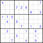 Судоку 9х9 #2821 очень трудный