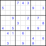Судоку 9х9 #2827 очень трудный