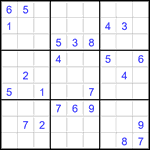 Судоку 9х9 #2829 очень трудный