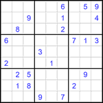 Судоку 9х9 #2832 очень трудный