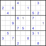 Судоку 9х9 #2834 очень трудный