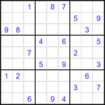 Судоку 9х9 #2835 очень трудный