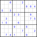 Судоку 9х9 #2839 очень трудный