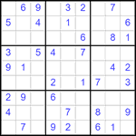 Судоку 9х9 #2894 легкий