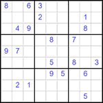 Судоку 9х9 #2852 трудный