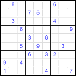 Судоку 9х9 #2854 трудный