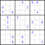 Судоку 9х9 #2855 трудный