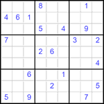 Судоку 9х9 #2857 трудный