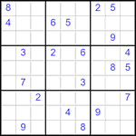 Судоку 9х9 #2863 трудный