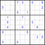 Судоку 9х9 #2868 трудный