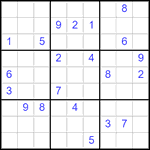Судоку 9х9 #2870 трудный