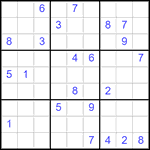 Судоку 9х9 #2853 очень трудный