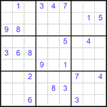 Судоку 9х9 #2855 очень трудный