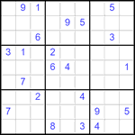 Судоку 9х9 #2863 очень трудный