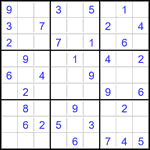 Судоку 9х9 #2909 легкий