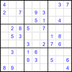 Судоку 9х9 #2943 легкий