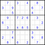 Судоку 9х9 #2950 легкий