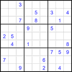 Судоку 9х9 #2874 трудный