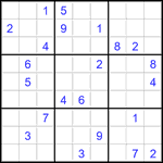 Судоку 9х9 #2877 трудный
