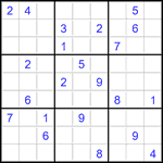 Судоку 9х9 #2878 трудный