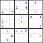 Судоку 9х9 #2879 трудный