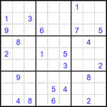 Судоку 9х9 #2883 трудный