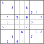 Судоку 9х9 #2884 трудный