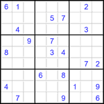 Судоку 9х9 #2886 трудный