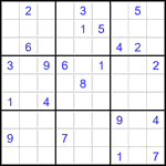 Судоку 9х9 #2888 трудный