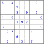 Судоку 9х9 #2891 трудный