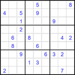 Судоку 9х9 #2894 трудный