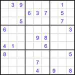 Судоку 9х9 #2898 трудный