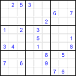 Судоку 9х9 #2900 трудный