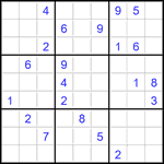 Судоку 9х9 #2902 трудный